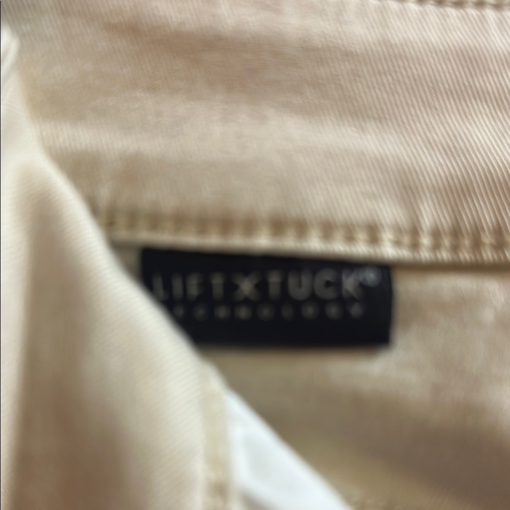 NYDJ Light Tan Wide Leg Twill Pants - Picture 4 of 5
